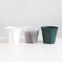 마이플랜트 차이 슬릿화분, 24호, 화분+받침세트(화이트)