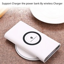 20000mAh Qi 무선 보조베터리 휴대용 충전기 더블 USB 출력 아이폰 12 11 화웨이 XiaoMi, [01] White