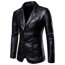 남자 가죽 자켓 봄 가을 캐주얼 얇은 정장 재킷 상의 mens leather jacket KB0199