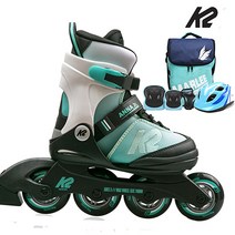 K2 2023 정품 아동 인라인스케이트 가방 보호대 헬멧세트 /안나 에디 모토 히어로 시러스 레이더 마리 보아/5종사은품, 가방+보호대+헬멧-블루세트