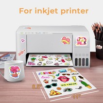 레이저 종이 홀로그램 종이 스티커 A4 인쇄 가능한 레이블 스티커 실버 용지 자기 접착제 DIY 공예 잉크젯, 01 10 sheets