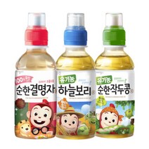 [웅진식품] 어린이 차음료 200ml x 20페트(유기농 하늘보리/유기농 작두콩차/순한 결, 선택1:유기농하늘보리10 / 선택2:유기농하늘보리10