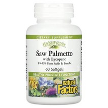 내추럴팩터스 HerbalFactors 쏘팔메토 라이코펜 60캡슐, 1개, 기본