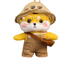 PKTOYS 귀여운 행운 건강 동물 봉제 인형 재물 장식 호랑이 인형 쿠션 생일 크리스마스 선물, 작은 배낭 안경 동생 모자 벨트 바지 스웨터, 30cm