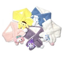 산리오 캐릭터즈 뽀글이 배색 네키목도리 극세사 아동넥워머 유아스카프 겨울 키즈머플러 방한 초등여아남아 여자성인