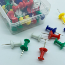 스프링래빗 칼라 압정 50PCS 세트 컬러 고정 게시판 다용도 압정핀 꽂이 메모, 상세페이지 참조, 상세페이지 참조