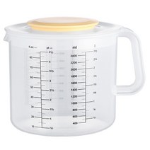 플라스틱 온스 측정 컵 및 뚜껑 액체와 베이킹 용 투수 믹싱 / 스플래시 가드와 ML에서 JUGS / 항아리 측정, 하나, 하얀