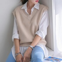 [나크21] (55~88) 브이넥 니트 베스트 DM21-T-25