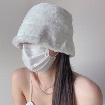 떨샵 라벨 퍼 버킷햇 패턴 벙거지모자 밍크 겨울모자 지브라 방한모자 10color