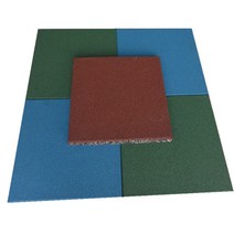 야외 고무 바닥 매트 어린이 놀이터 고무판 충격흡수, 적갈색 50x50x5.0cm 2개