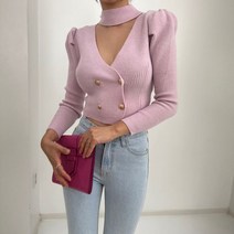 베이시코 / 퍼프초커 더블숏니트