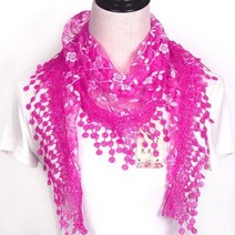 삼각타올 춘추신상레이스 태슬 여 잔꽃 숄 머플러 에스닉 멀티 스카프