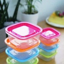냉장고정리가 쉬운 일본산 모모코 찬통 4P세트 소 반 밀폐용기, 엘리후 270ml
