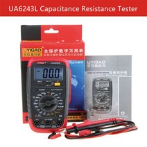 UA6243L 전문 핸드 헬드 LED 디지털 멀티 미터 전압계 커패시턴스 미터 저항 테스터 1999 디스플레이, 한개옵션0