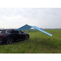 자바라 접이식 소형 야외 자동차 장착형 차양 후면 캠핑 텐트 캐노피, 05 blue_02 300X200cm