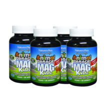 네이처스플러스 마그네슘 애니멀 퍼레이드 어린이 체리맛 동물모양 90정 4개 묶음