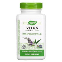 Vitex Fruit 네이쳐스웨이 바이텍스 과일 400mg 320베지캡슐, 320정, 1개