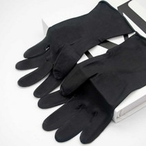 대동 까칠이 블랙글러브 라텍스 미용장갑 염색장갑 5켤레, M (블랙)