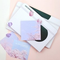 제미포티 벚꽃 사진 미니엽서 2종, 흩날리는벚꽃