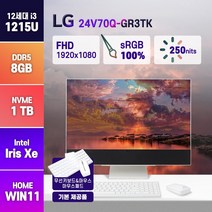 [한컴오피스 증정] LG전자 2022년형 일체형 PC 24V70Q-GR3TK, 8GB/SSD1TB/윈도우11홈
