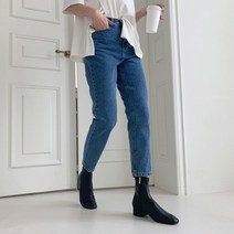 여자 캐주얼 어디에나 코디 가능 보이핏 코튼 데님팬츠