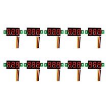 10pcs DC 전압계 디스플레이 3 와이어 DC 0-100V 전압 테스터 0.28 인치 LED 패널, 빨간색