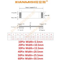 10 핀 플렉시블 플랫 케이블 FFC 반대쪽 0.5mm 피치 AWM 20624 80C 60V 길이 5cm 8cm 10cm 5 개, 08 35cm