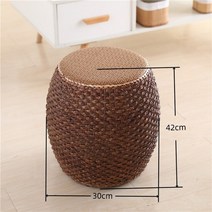 명상 방석 라운드 고리 버들 오스만 발판 등나무 의자 바닥 악센트 좌석 홈 장식 조각 현대 발코니 정원 108배, 4.D