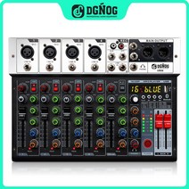 오토마튠사운드믹서 오디오믹서 6 채널 DJ DGNOG UR06 USB 믹싱 뮤직 스튜디오 16 DSP 이펙트 스트리밍용