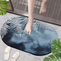 욕실 화장실 속건 연성 흡수 미끄럼 방지 고무 매트, 차가운 나무, (60cm x 90cm)* 2