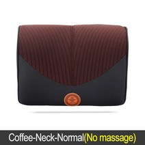 자동차 전기 마사지 머리 받침 목 베개 통기성 메쉬 + 가죽 범용 좌석 요추 보호, 06 Coffee-Neck-Normal