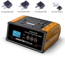 오토바이배터리 자동차 충전 자동복원기 12V24V 배터리 충전기 300W 25A 리드 산 성 건조 물에 대 한 스마트 자동 AGM 펄스 복구 오토바이, EU Plug+폴란드