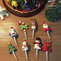 데데리트 귀여운 크리스마스 연말 파티 산타 루돌프 트리 눈사람 케이크 데코픽 토퍼 장식, 09.모자 레터링