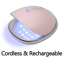 1초젤램프 uv젤 램프 48W 네일 드라이어 스마트 센서 우아한 모양 UV LED 네일 램프 빌더 젤 폴란드어 48에 대한 강력한 전원 화이트 네일 라이트 건조기, 핑크 무선, 우리를