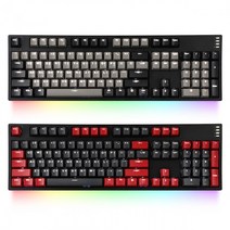COX CK104 RGB BAR 투톤 이중사출 키보드 레드 청축
