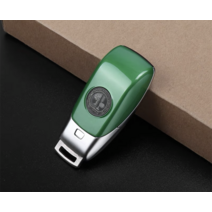 벤츠 차 키 케이스 커버 호환 메르세데스 AMG 백 GLB 트리 GLE 마이바흐 C260E300GLC260L, 14.Green shell Black