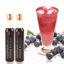 수제 아로니아청 선물세트 (국내산 산지직송 무농약), 아로니아수제청 375ml x 2병 세트