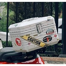 오토바이 바이크 리어백 베스파 슈퍼커브 알루미늄 탑박스 스쿠터 캐리어, P 그레이 40L