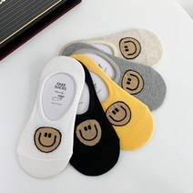 민스타일 트윙클 스마일 덧신 양말 5족세트 여자덧신 SOCKS