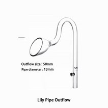저무리 여과기 viv 수족관 ada quality class lily pipe inflow outflow mini size for fish tank filter tube and, 유출 13mm - 60mm