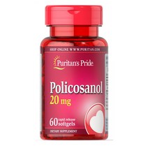 퓨리탄스 프라이드 Puritans Pride 폴리코사놀 혈관청소부 20 mg 60정