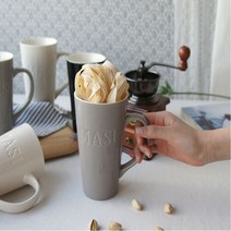 명품머그컵 대용량머그컵 도자기머그컵, 민트그레이