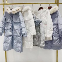 여성롱패딩 롱패딩 90 흰 오리털 패딩 세탁 면제 외투 여자 브랜드 여성복 항주 사계절 푸르다