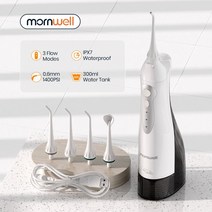 구강세정기 휴대용 치실 물치실 치아세정기 치간, 화이트