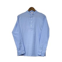 공용 커플 사계절 옥스포드 코튼 헨리넥 셔츠