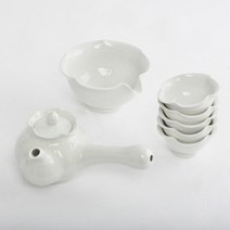 집들이 선물용 연잎포인트 5인 다기세트 보이차 장모님선물 심플 다도