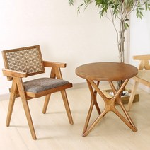 원목 카페 원형 인테리어 디자인 거실테이블 협탁 티테이블 뿌리, 브라운 600