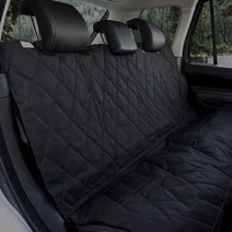 차량 방수 코팅 재질 시트 커버 뒷좌석 자동차 시트패드, 블랙-일반승용