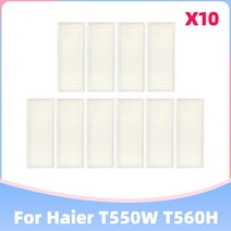 Haier T550W T560H 로봇 진공 청소기 교체 액세서리 예비 부품 사이드 브러시 걸레 천 Hepa 필터, 07 Set F
