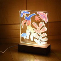 바니그라운드 직접 그리는 무드등 만들기 DIY 세트 (앙리마티스 도안 6색마카 포함) / 집콕놀이 취미키트 친구선물 조명만들기, 박스패키지